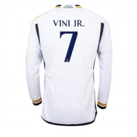 Fotballdrakt Herre Real Madrid Vinicius Junior #7 Hjemmedrakt 2023-24 Langermet
